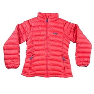 Patagonia Kids Down Sweater Jacket (16-18) Cheery Coral Small Recycled Down GUC